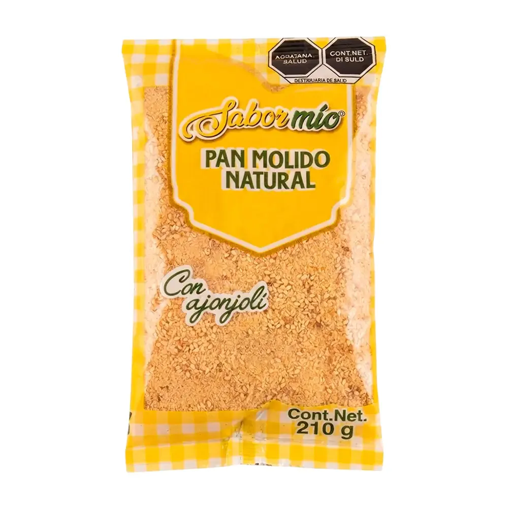1pza bolsa de pan molido sabor mio natural con ajonjolí, 210g / 493674