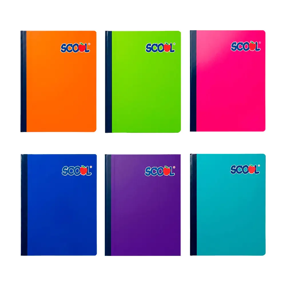 Cuaderno profesional scool a-z cosido con 100 hojas de raya, 20x26.7cm, variedad