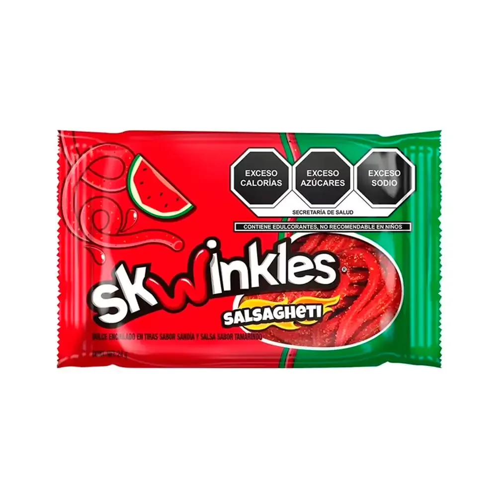 1pza skwinkles salsagheti sabor sandía + salsa sabor tamarindo / salsa.sk