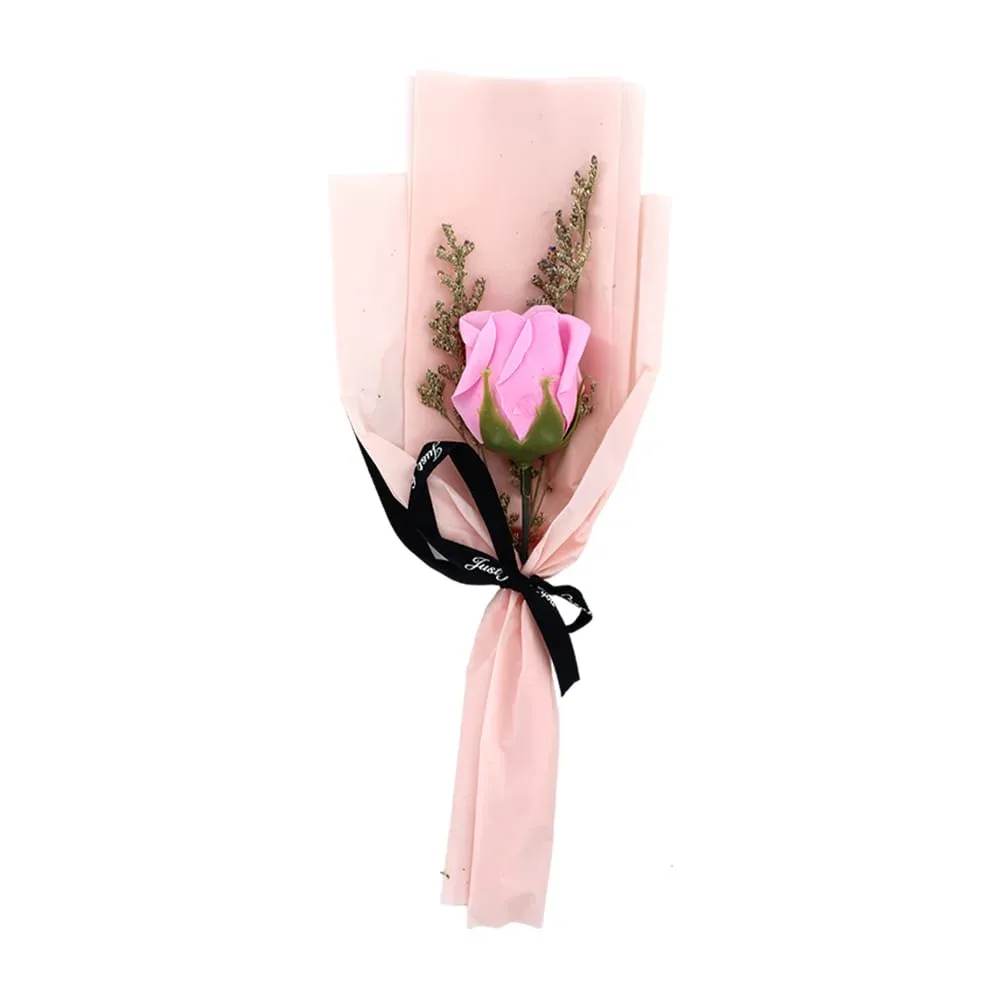 Rosa artificial con listón just for you, variedad de colores / all the best wishes fro you