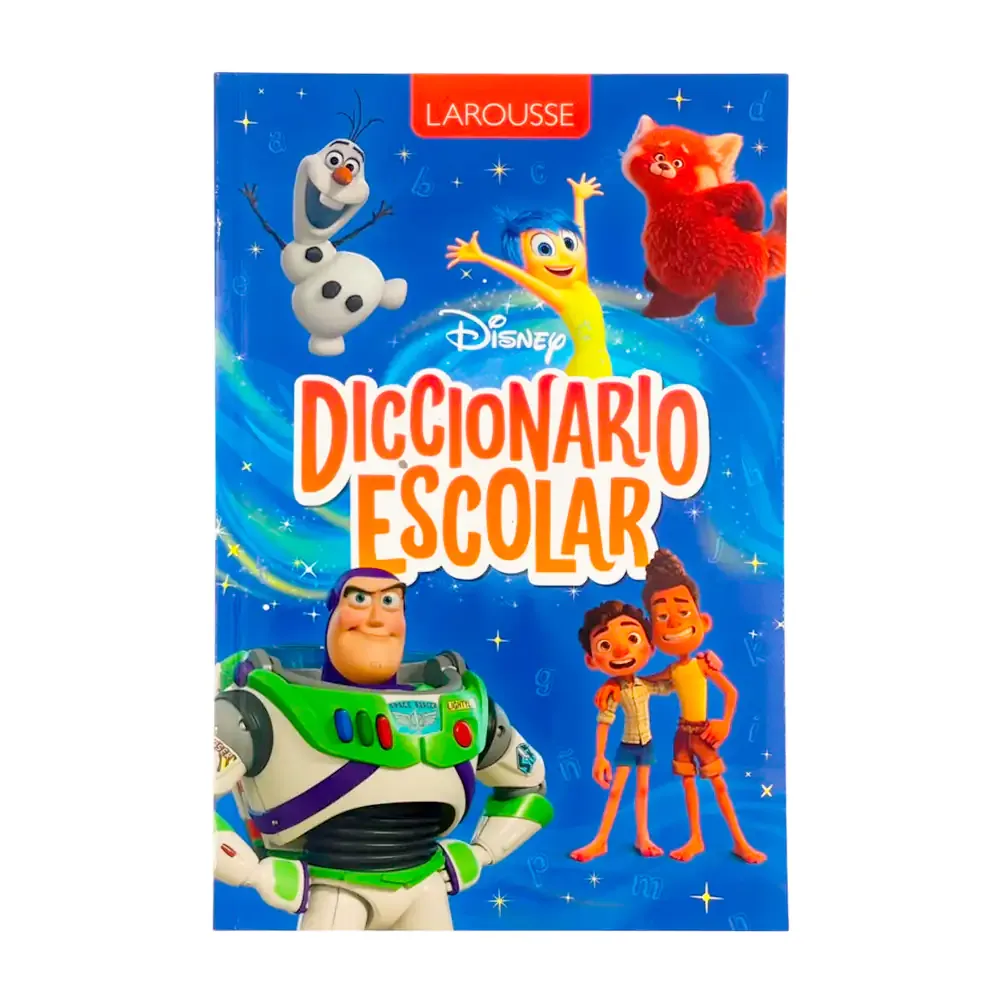 Diccionario escolar larousse con estampado de personajes disney, 15x23cm