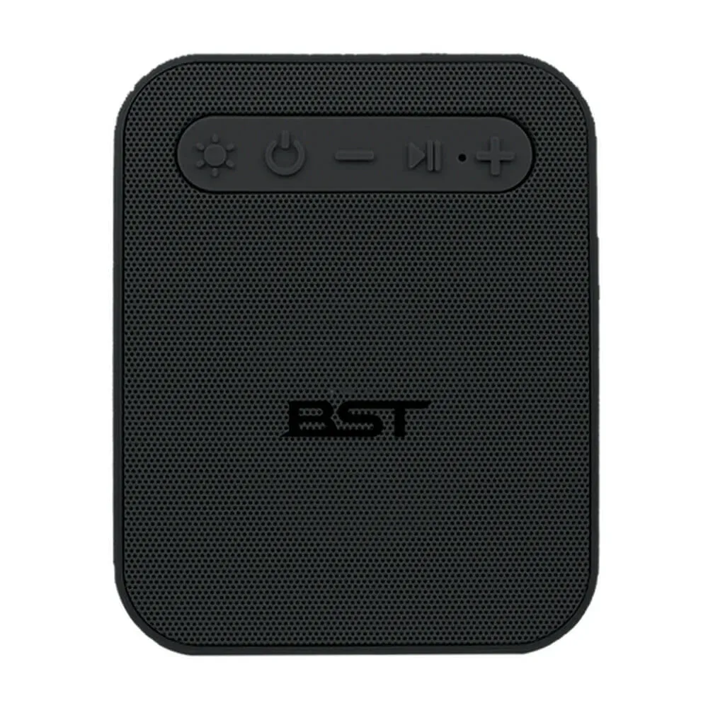 Bocina cuadrada quve bst bluetooth color negra con luz, radio fm y ranuras para sd y usb / 7948