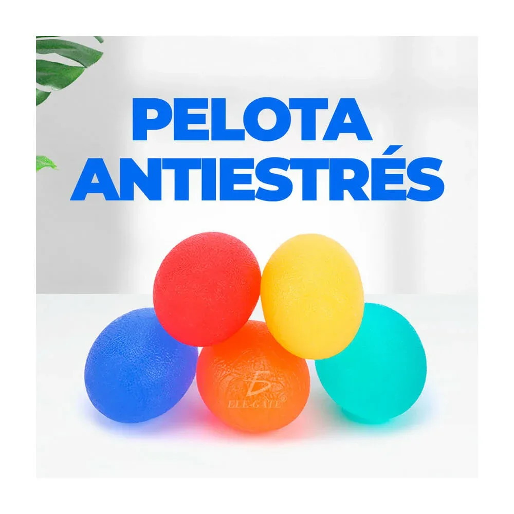 Paquete de 5 pelotas antiestrés terapéutica en forma de huevo, variedad de colores / dep.33