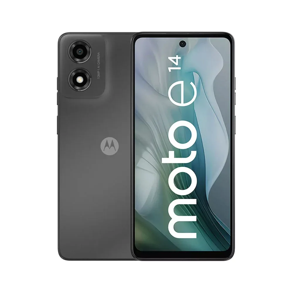 Celular motorola moto e14 con doble sim, 2+64gb, hasta 4gb de ram con boost y en color gris / xt2421-12