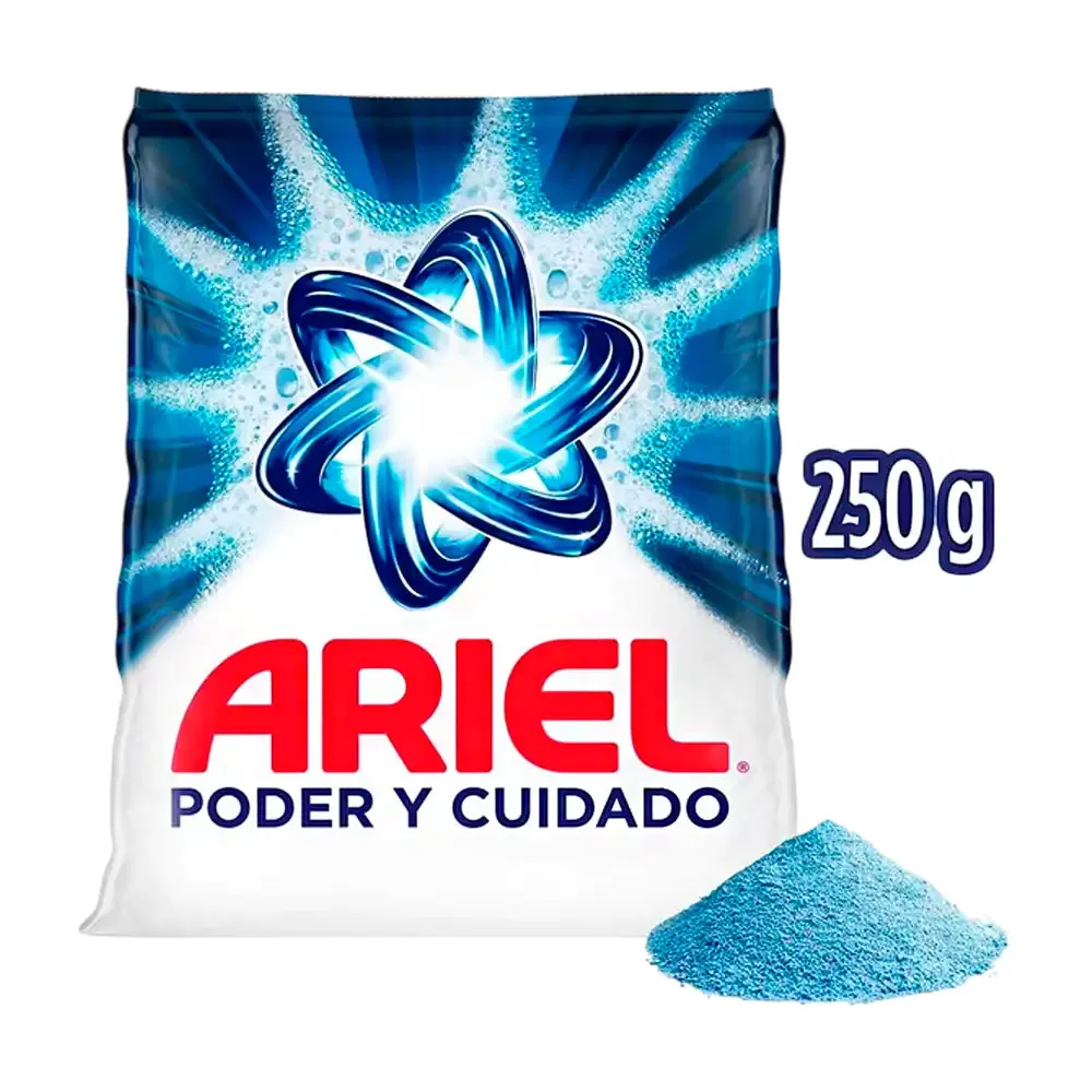 1pza Detergente en polvo ariel para ropa de 250g / ariel.250