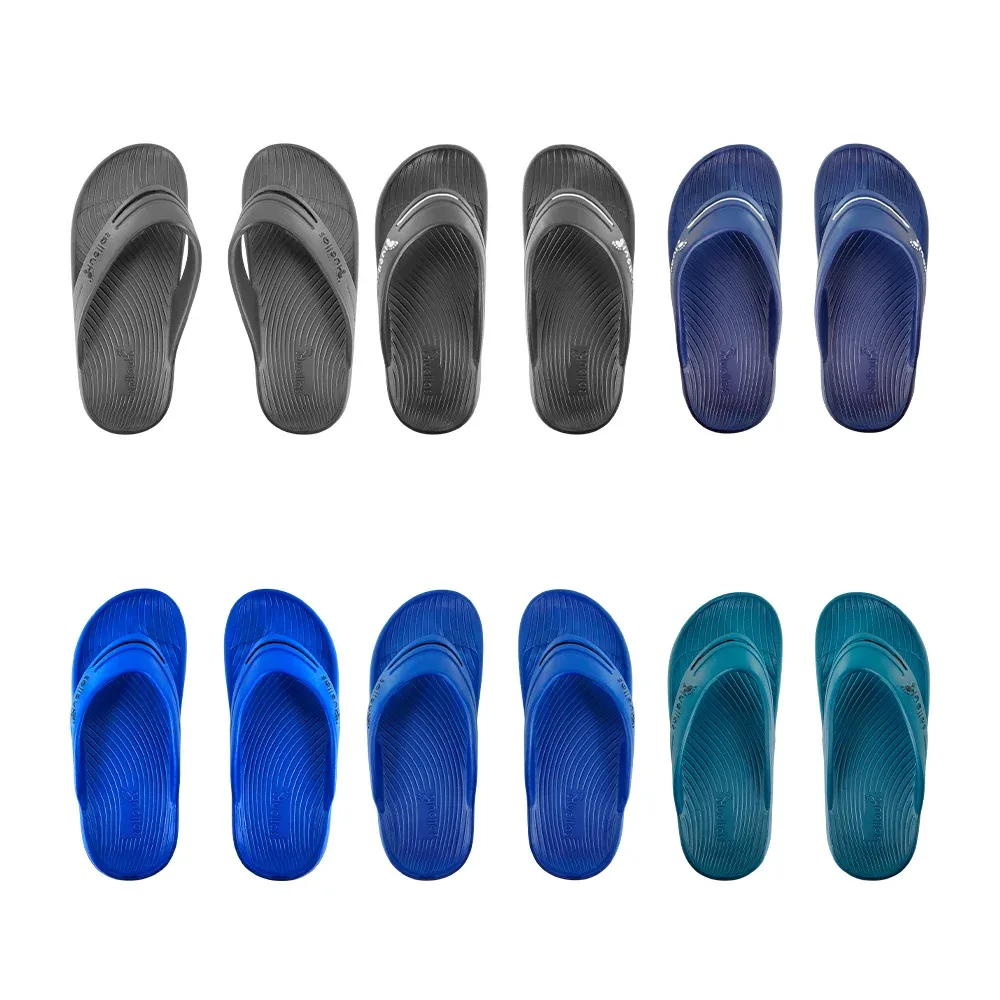 Par de sandalias / chanclas con relieve de líneas curvas, unisex, varias tallas