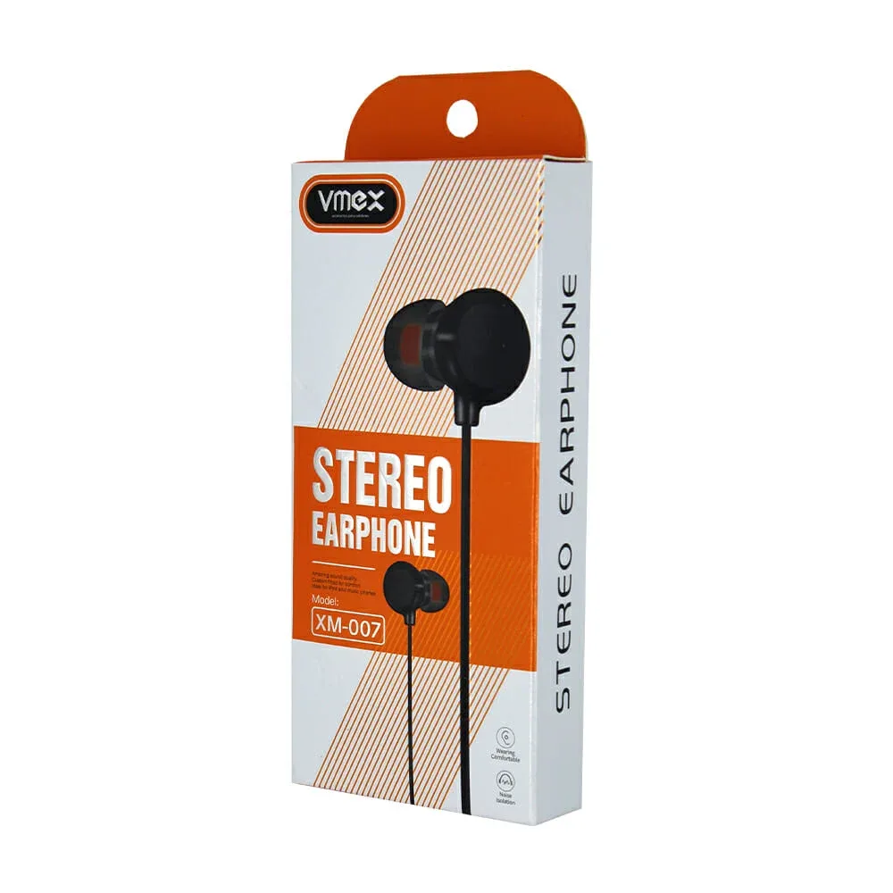 Auriculares vmex alámbricos, con almohadillas ergonómicas y entrada jack 3.5 mm / xm-007