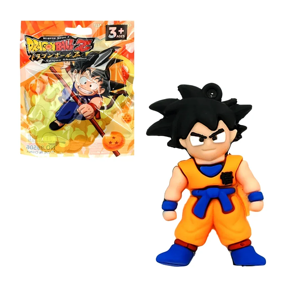 Sobre sorpresa con cartas de batalla y figura con diseño de p. de dragon ball z