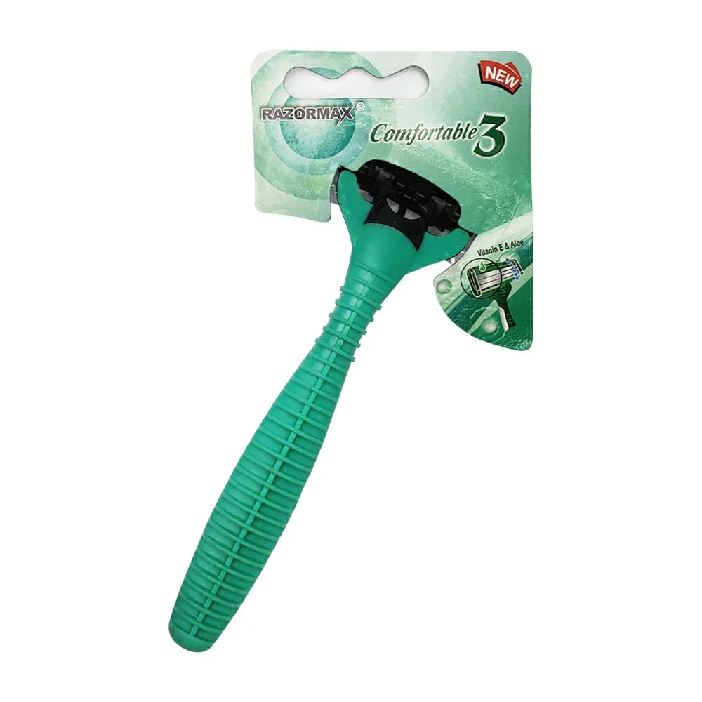 1pza Rastrillo razormax de 3 navajas con diseño confortable y vitamina e con aloe vera / shp12389
