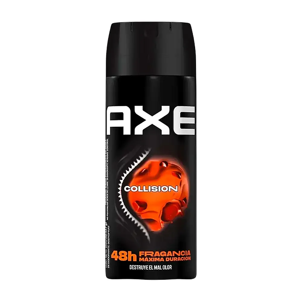 1pza Desodorante axe en aerosol, aroma collision, 150ml