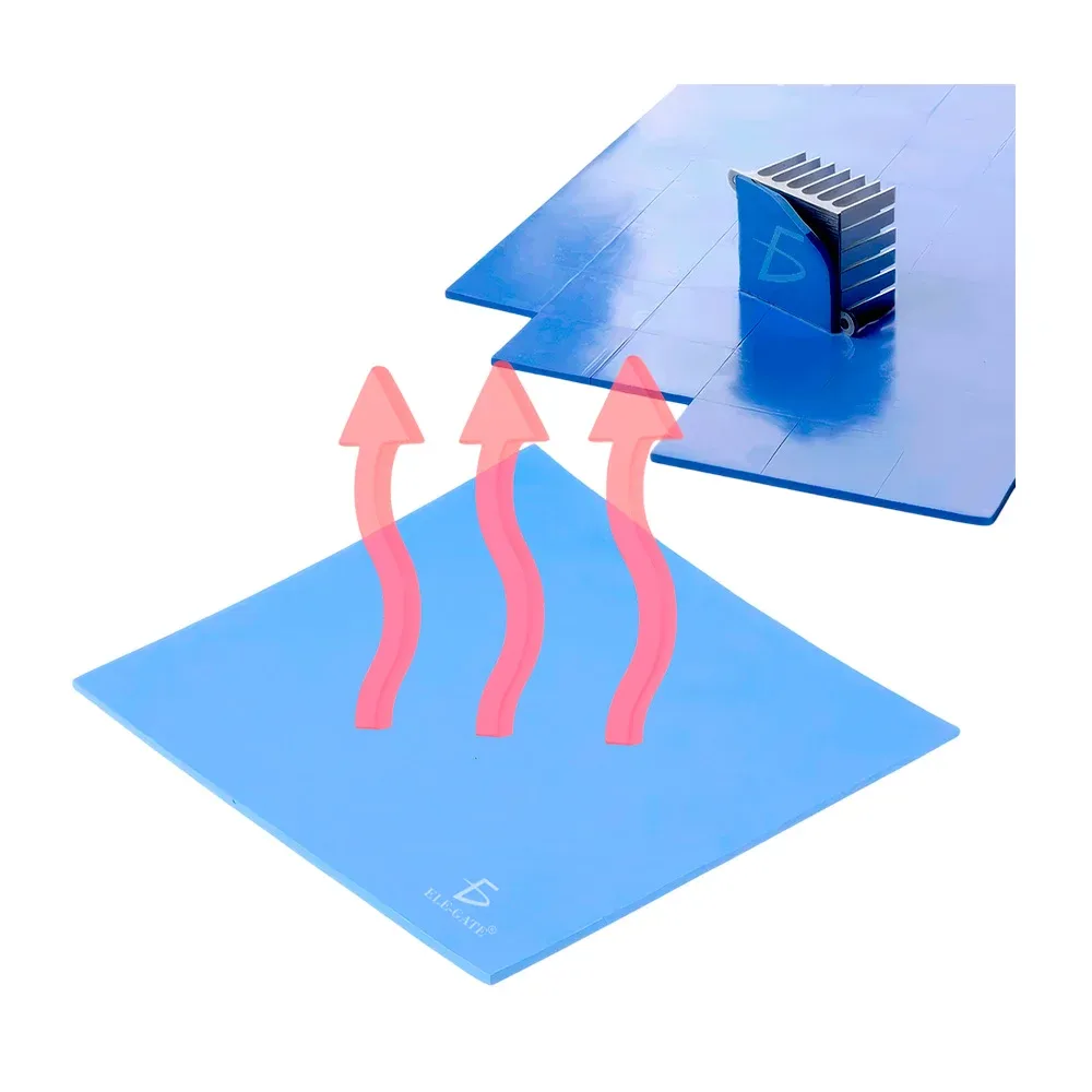Almohadilla térmica enfriadora recortable de silicona con 1mm de grosor
