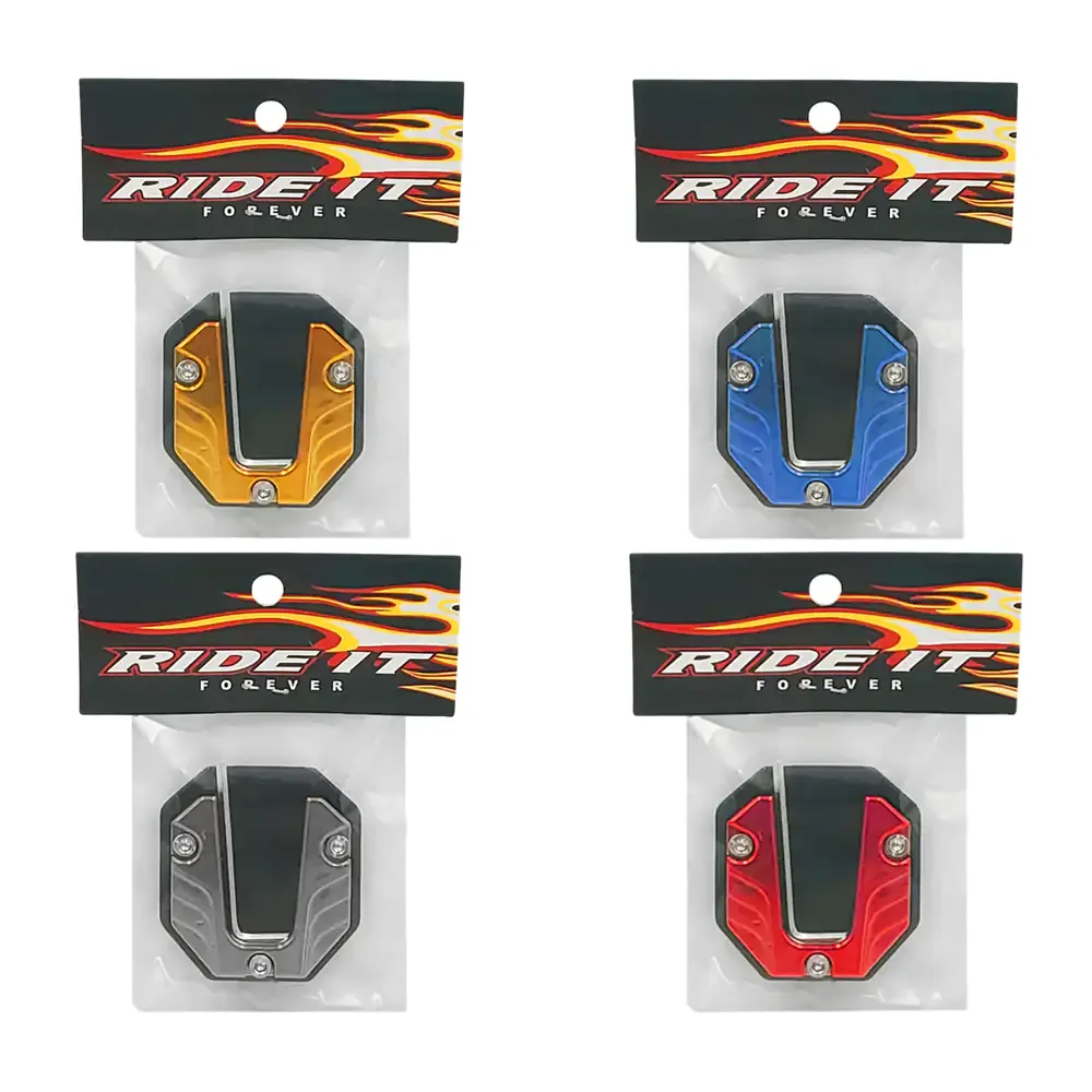 Extensión metálica antiderrapante para pata de bicicleta / motocicleta, variedad