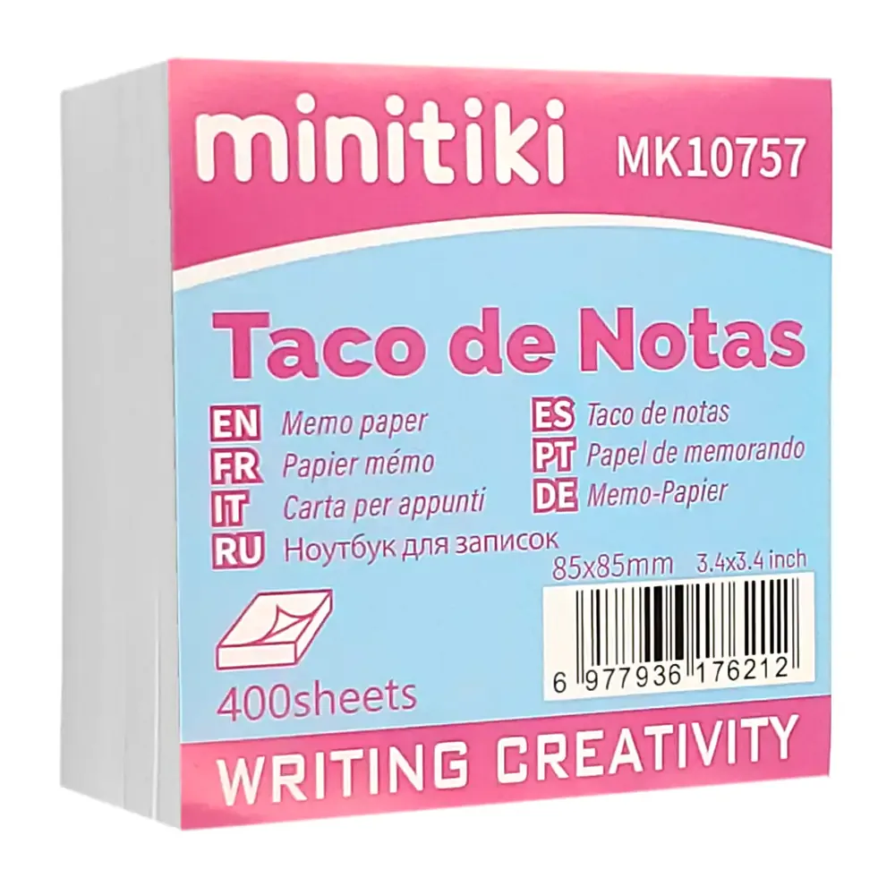 Paquete de 400 notas en color blanco 85x85mm para anotaciones / mk10757