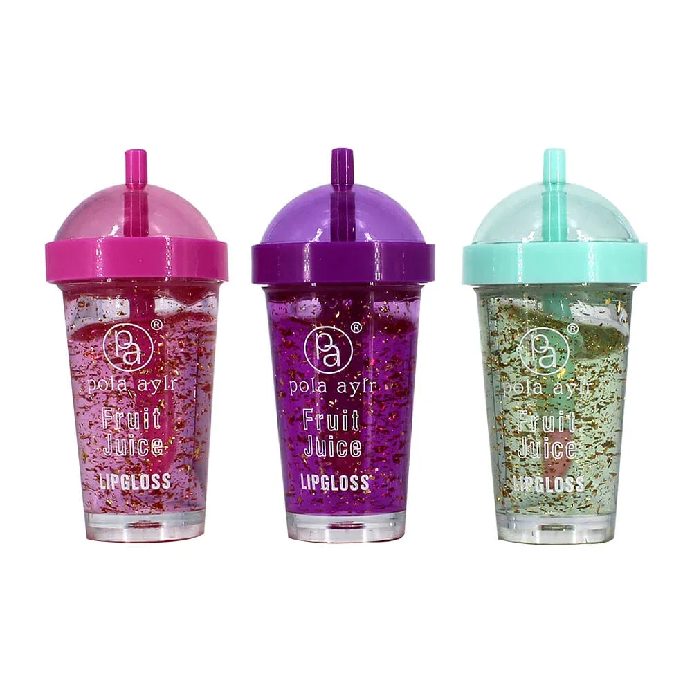 1pza Frasco de brillo labial lipgloss pola aylr con aroma frutal, variedad de aromas / fruit juice
