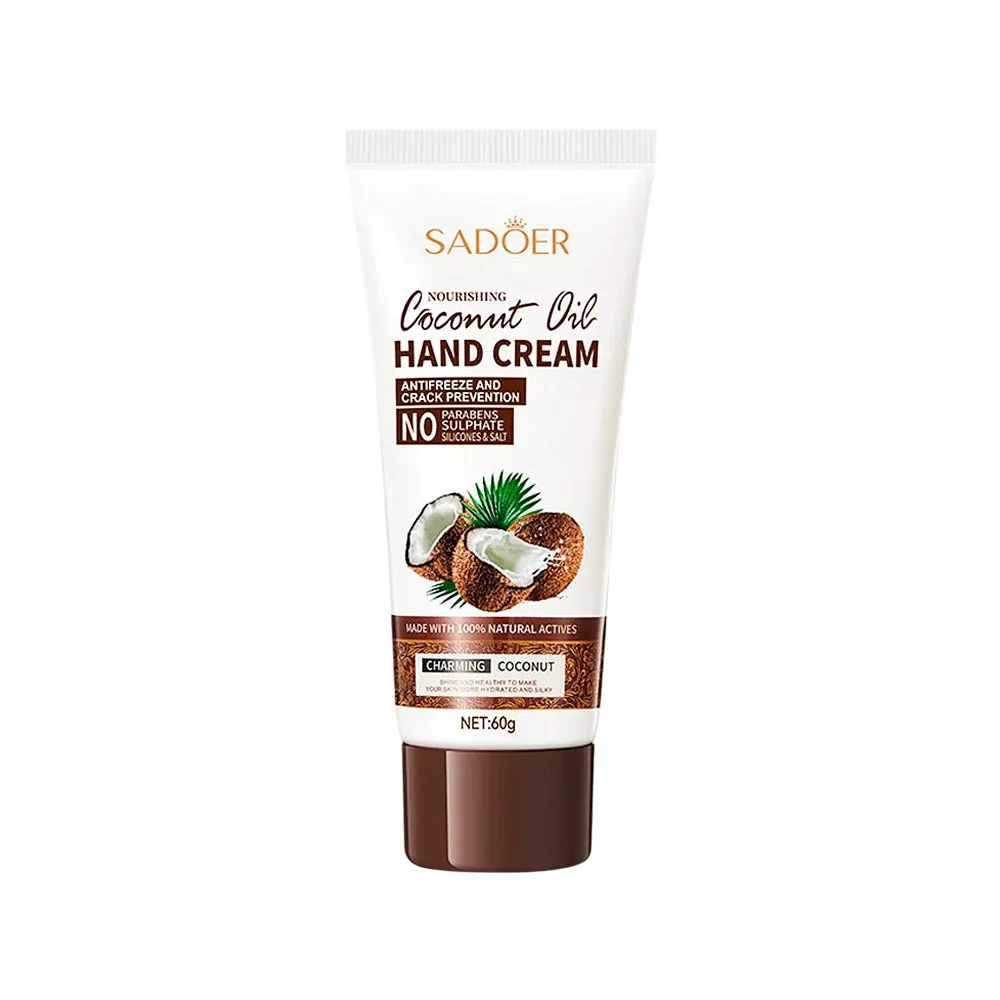 Crema hidratante para manos sadoer con aceite de coco, 60g / 713200