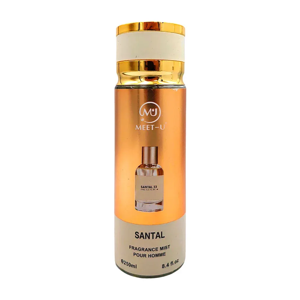 Perfume - fragancia mist meet-u santal 33 en spray fragancia para hombre, 250ml
