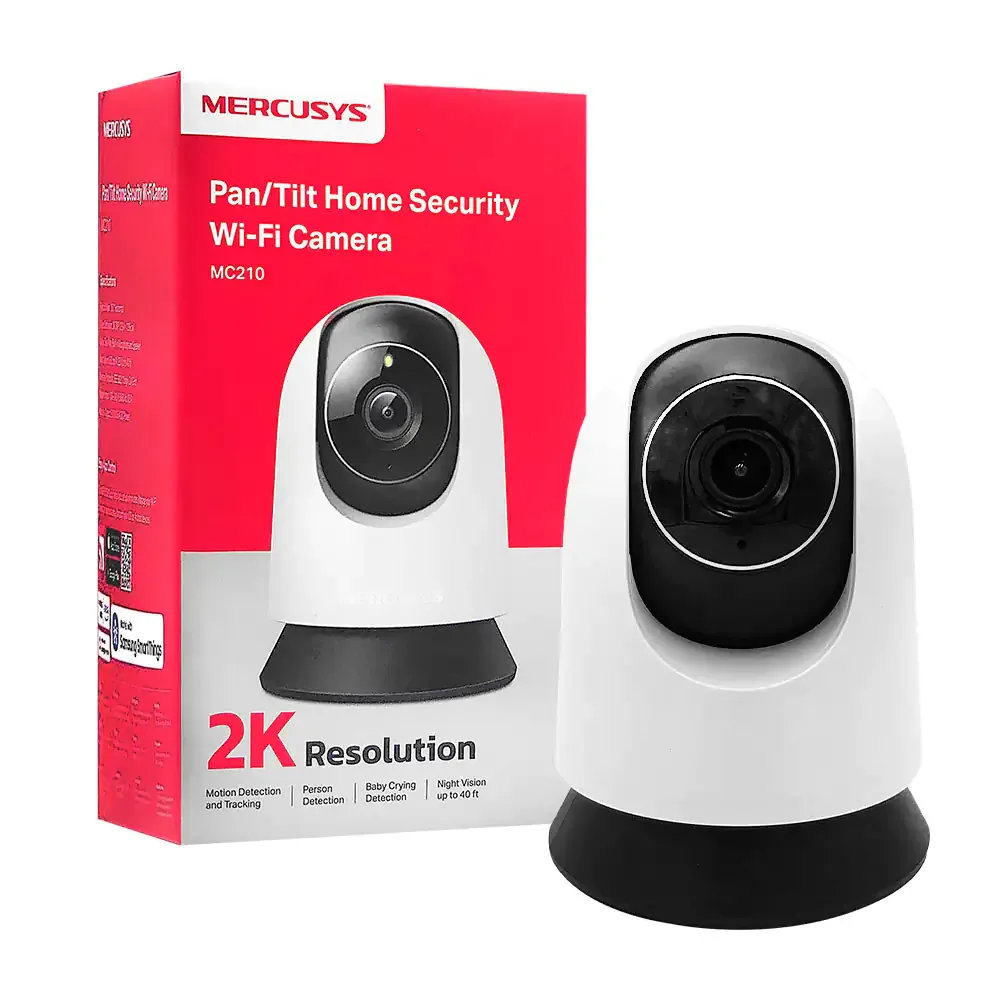 Cámara de seguridad con conexión wifi, 2k de resolución + aplicación / mc210