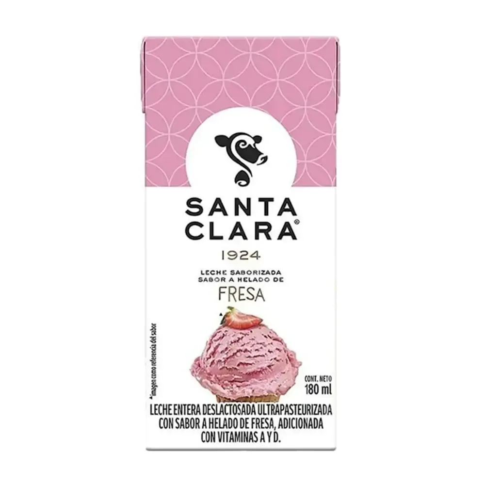1pza mini lechita santa clara sabor fresa, 180ml / fresa180