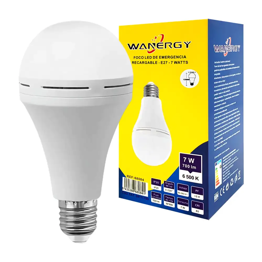 Foco led de emergencia, recargable con potencia de 7w / 68084