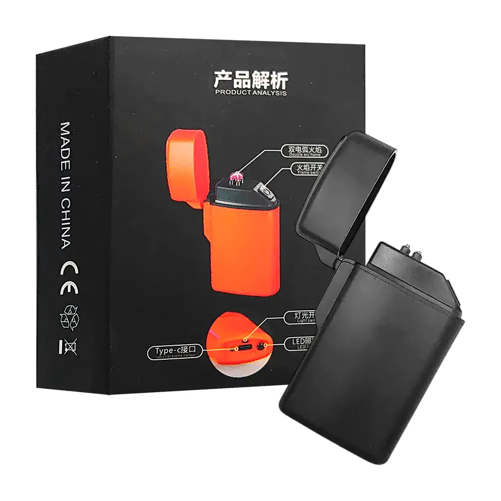 1pza Mini encendedor eléctrico recargable con calor de plasma