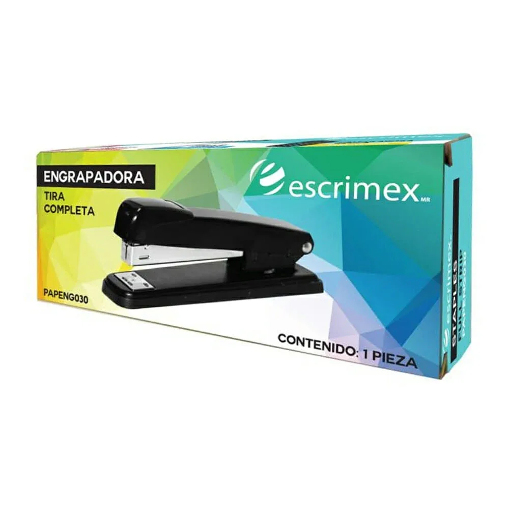 Engrapadora metálica escrimex de tira completa para grapas 24/6 o 26/6