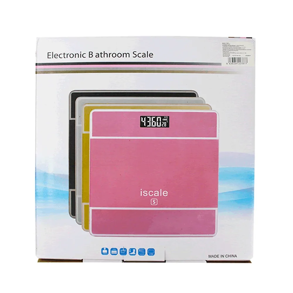 Bascula elctrónica bathroom scale de cristal y pantalla digital, variedad de colores / 11837 / 16572