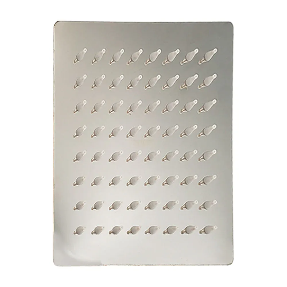 Regadera cuadrada satinada solvex de 6 pulgadas con conexión de bola y tapa de acero inoxidable / sp-50016-2