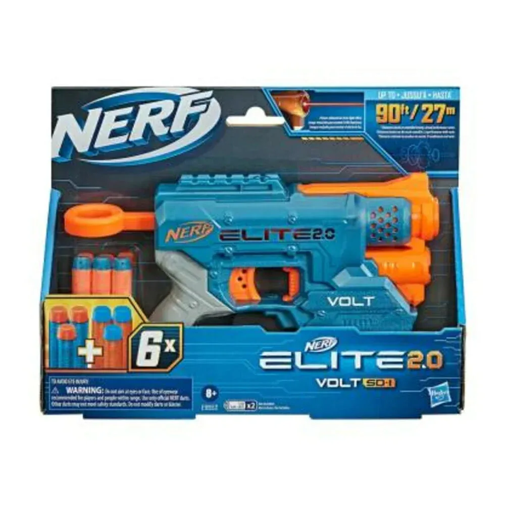 Pistola nerf elite 2.0 versión volt sd.1 con 6 dardos / e9952