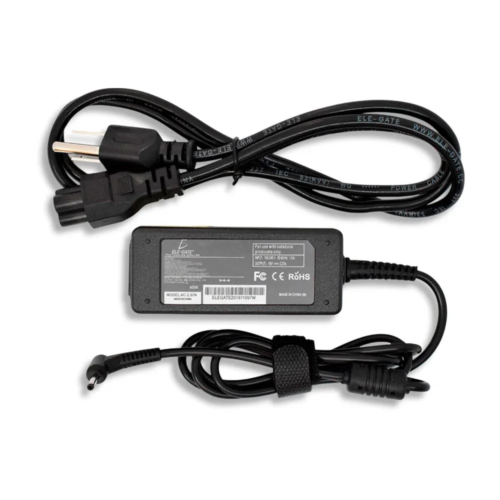 Cargador para laptop compatible con acer aspire, 19v 2.37a 45w, 3.0x1.0mm