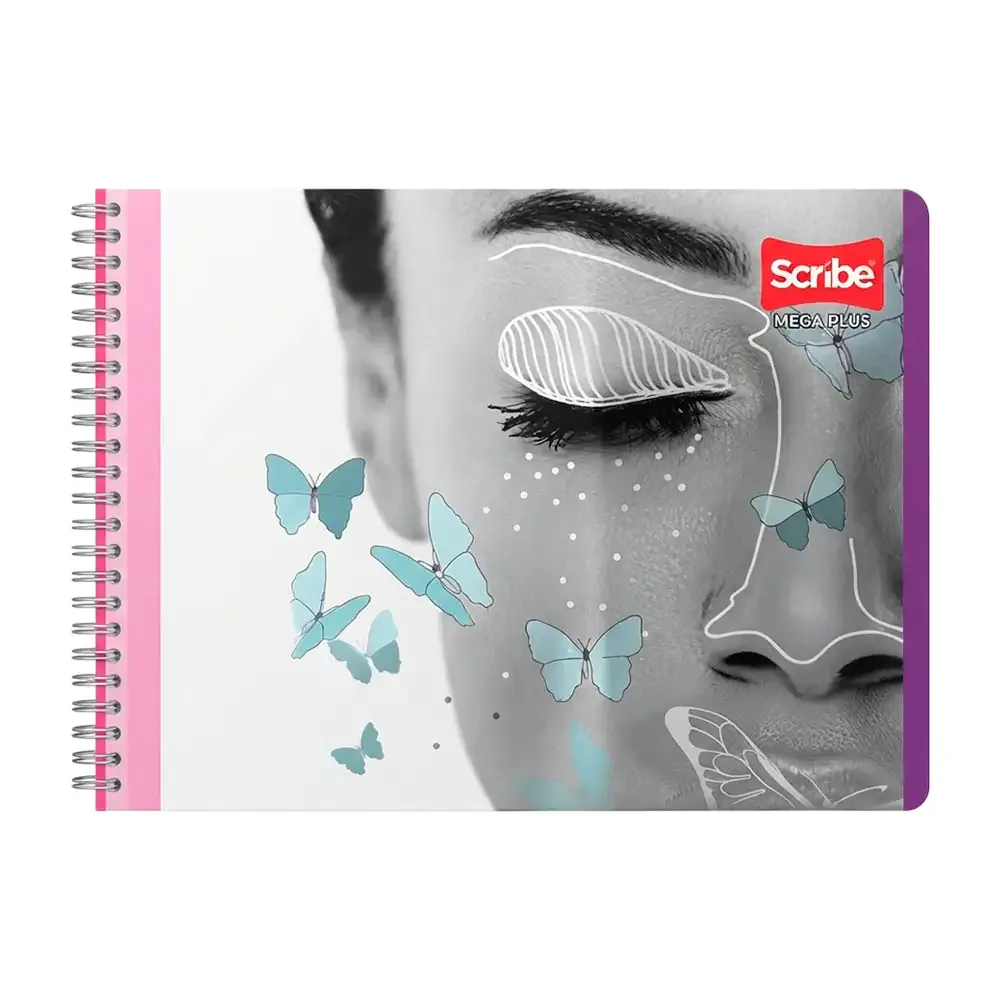 Cuaderno – libreta scribe mega plus en forma italiana de 100 hojas de doble raya