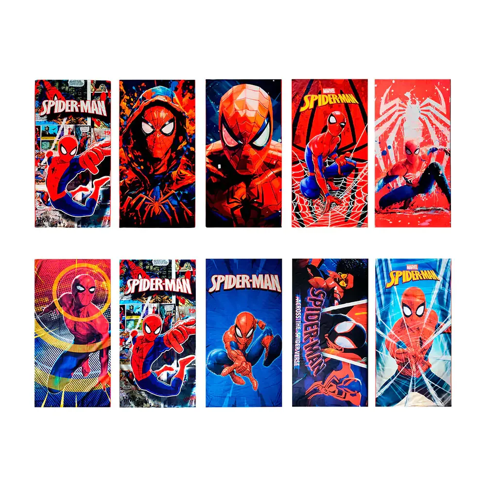 Toalla rectangular multifuncional de microfibra o algodón con estampado de araña 80x145cm o 74x147cm, variedad de modelos