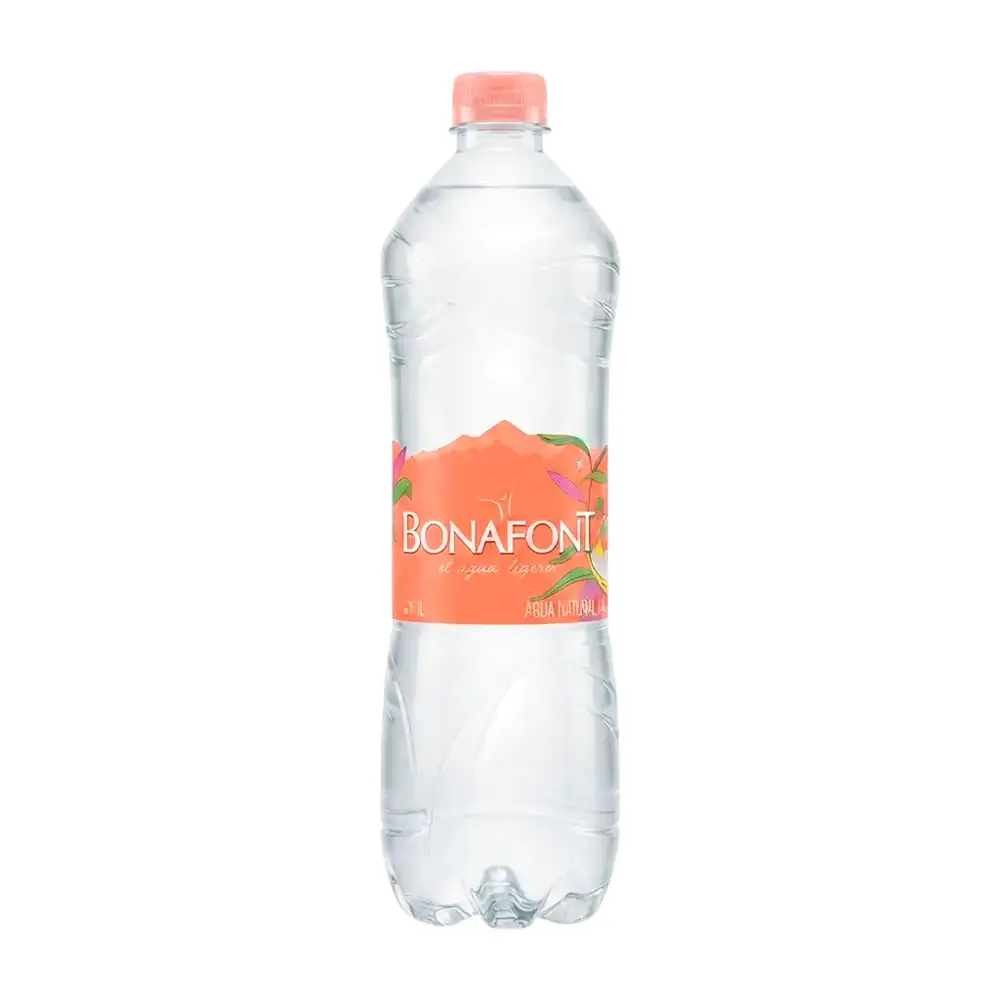 1pza botella de agua purificada bonafont, 1litro / 100422