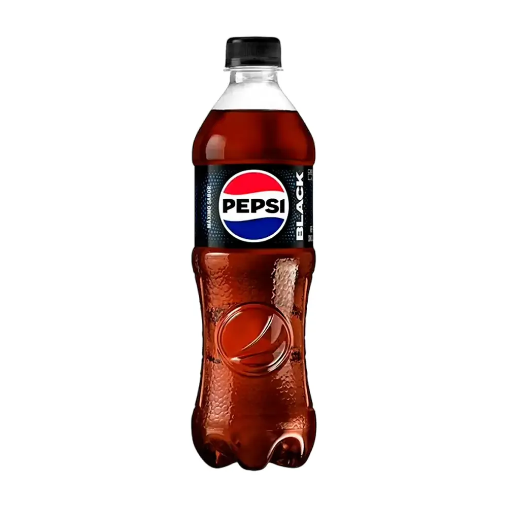 1pza botella pepsi black pet de 600ml / black