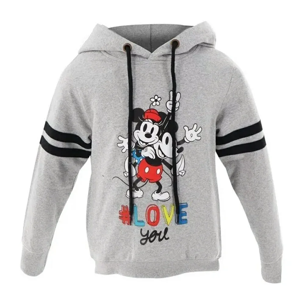 Sudadera de niña con diseño de minnie y mickey mouse color gris / w21hdg2 variedad de tallas