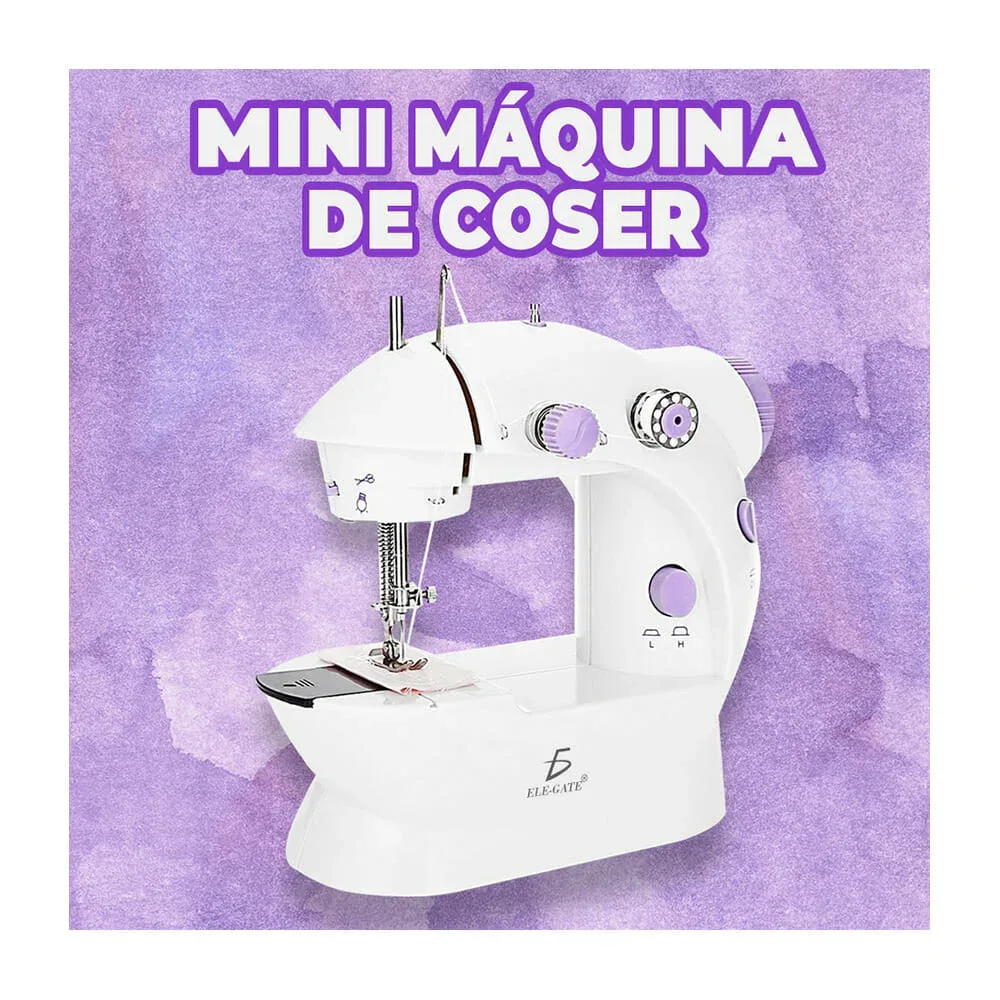 Mini máquina eléctrica ele-gate con luz led y 2 velocidades para coser / hog.66