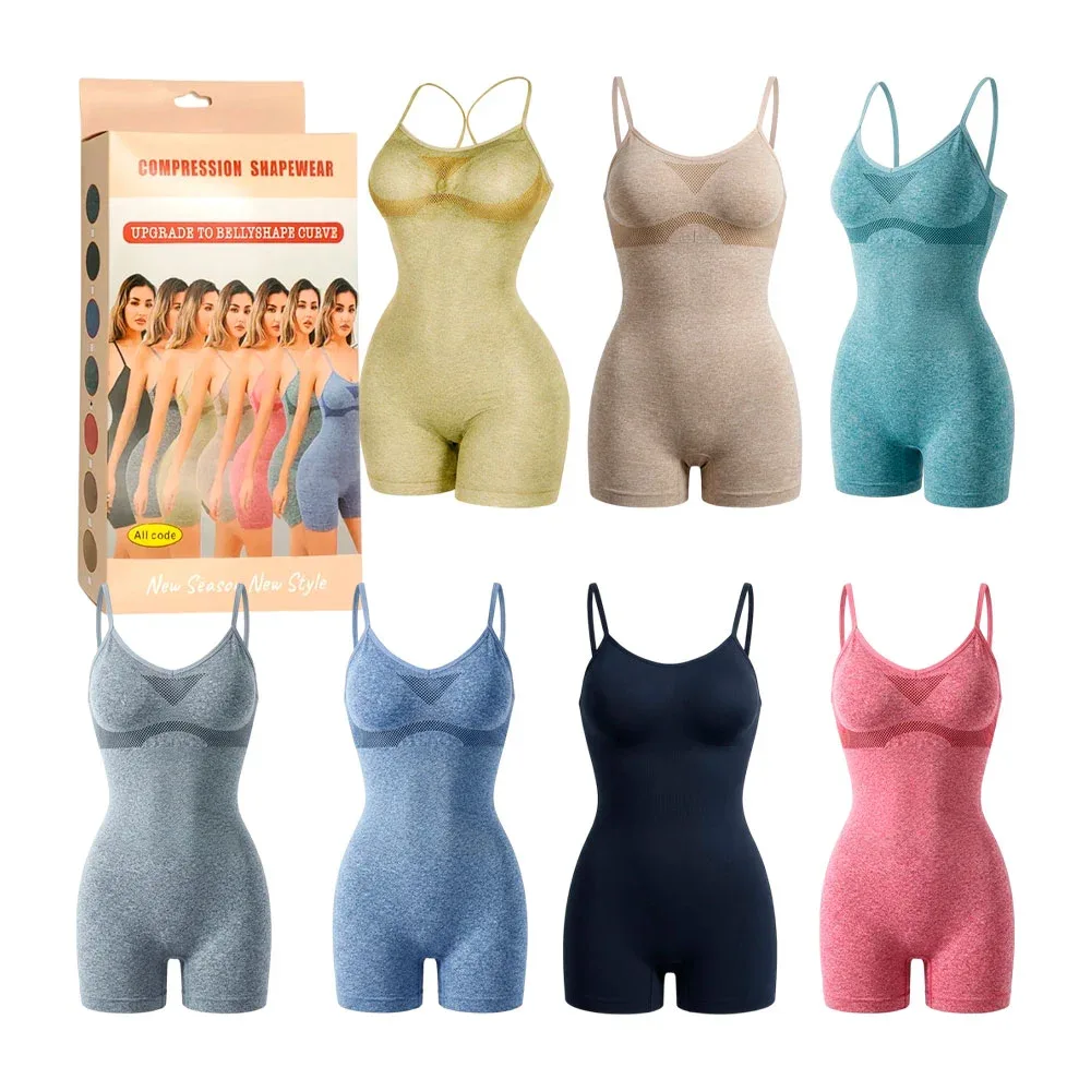 Faja de compresión con tirantes y short de cuerpo completo, variedad de colores / abc237 / a70 / faja body