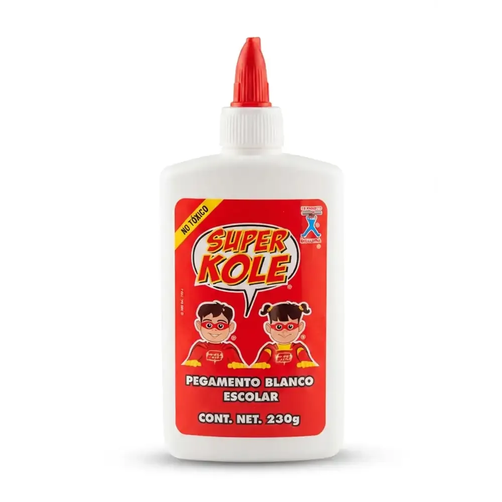 Pegamento liquido blanco escolar super kole de 230g