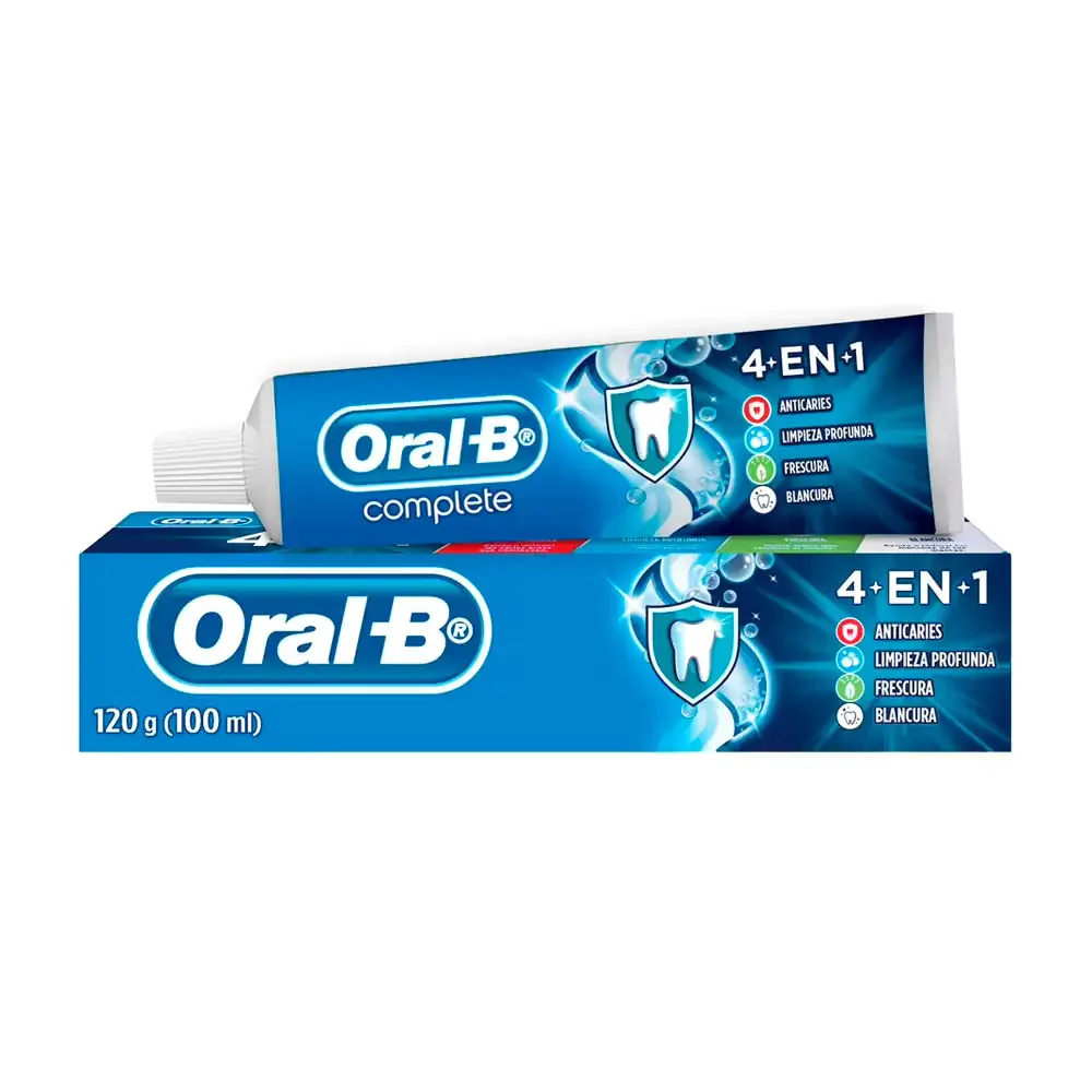 1pza pasta dental oral-b 4 en 1 complete, menta suave, 120g / 167144