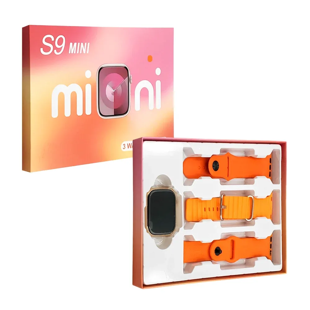 Smart watch s9 mini con 3 correas intercambiables, variedad de colores / zy-mhs9