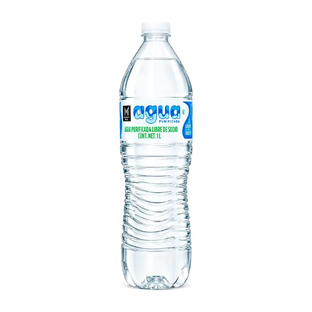 1pza botella de agua con 1 litro libre de sodio / 014107