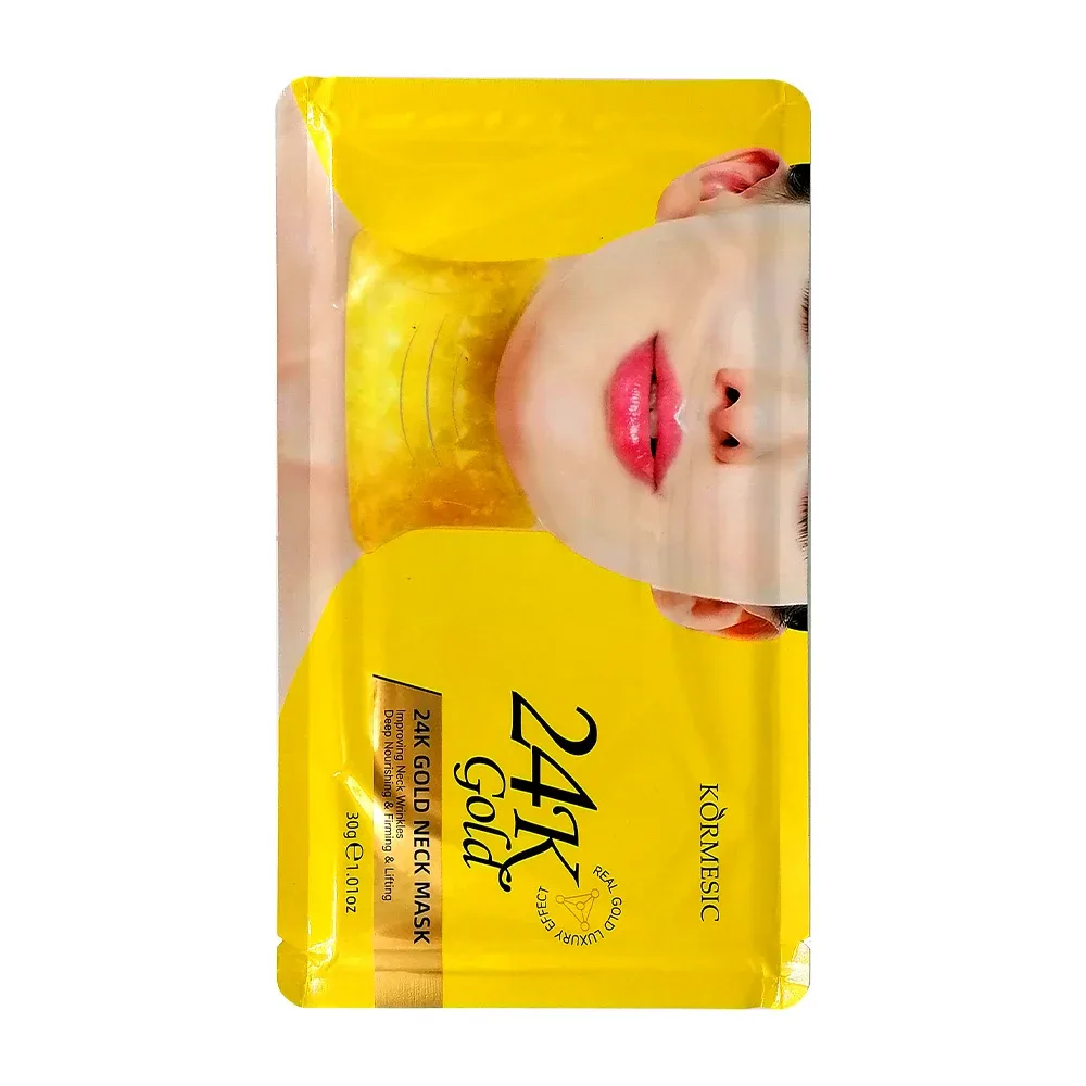 1pza Mascarilla hidratante y reafirmante de 24k gold para cuello, 30g / kormesic / kmc94649