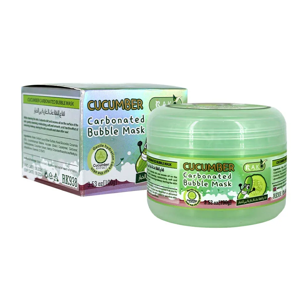 Mascarilla facial burbujeante rako con extracto de pepino 100g / rk938