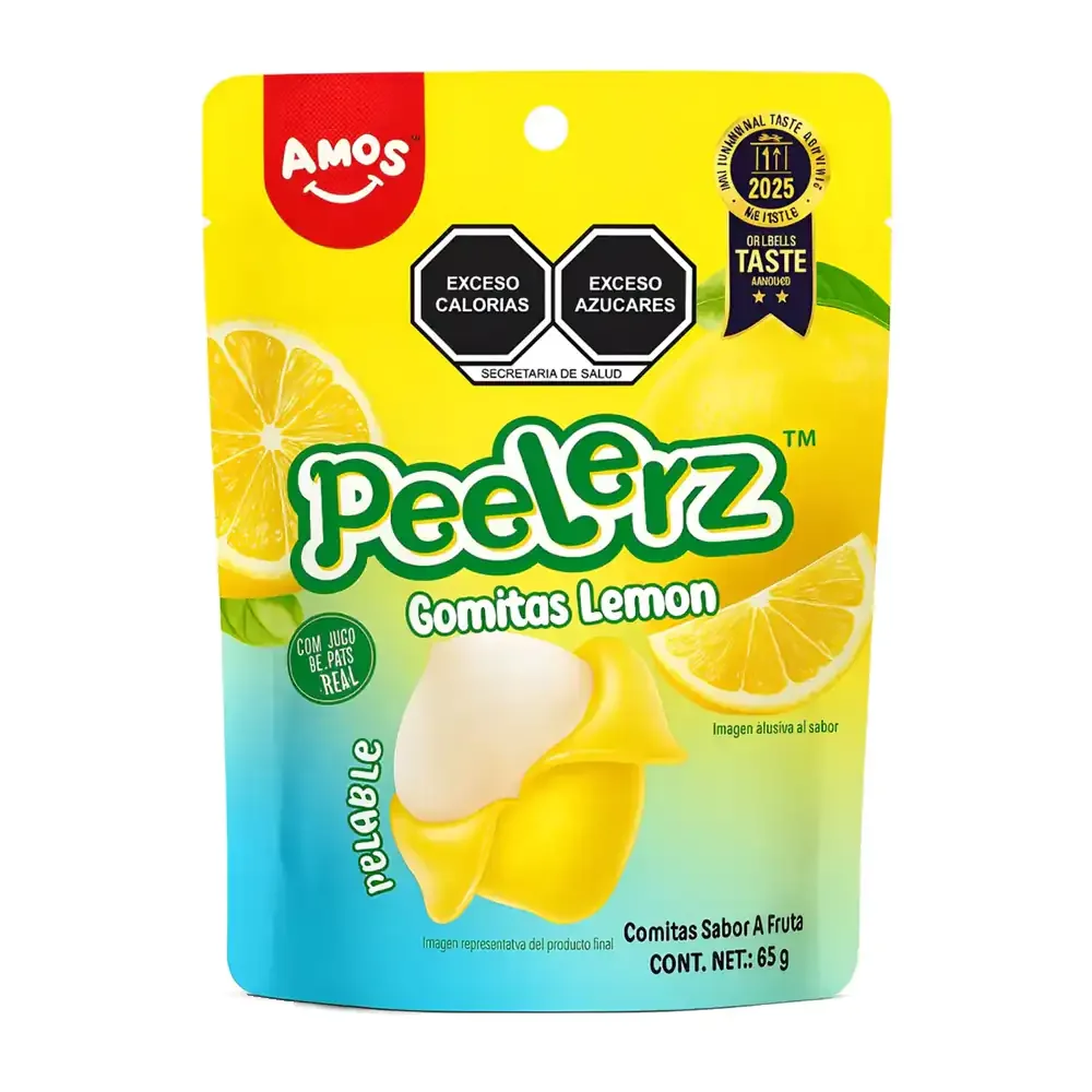 Bolsa con gomitas peelerz pelable sabor limón, 65g / 085353