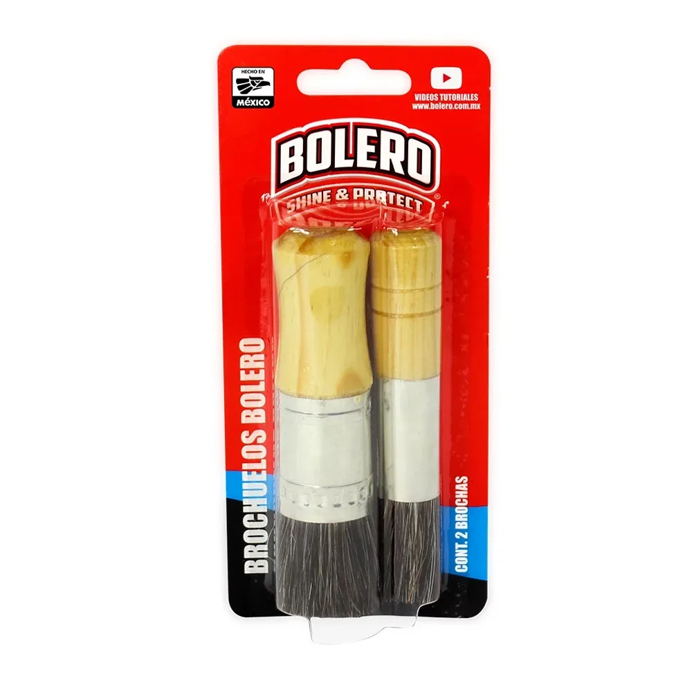 Blíster con 2 brochuelos bolero para limpieza de calzado / 103