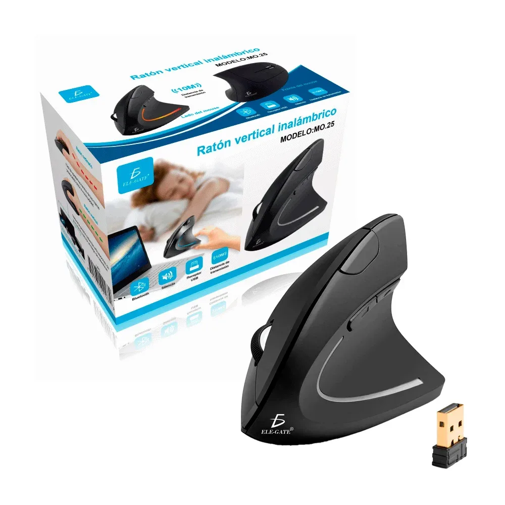 Mouse vertical inalámbrico ergonómico mo.25