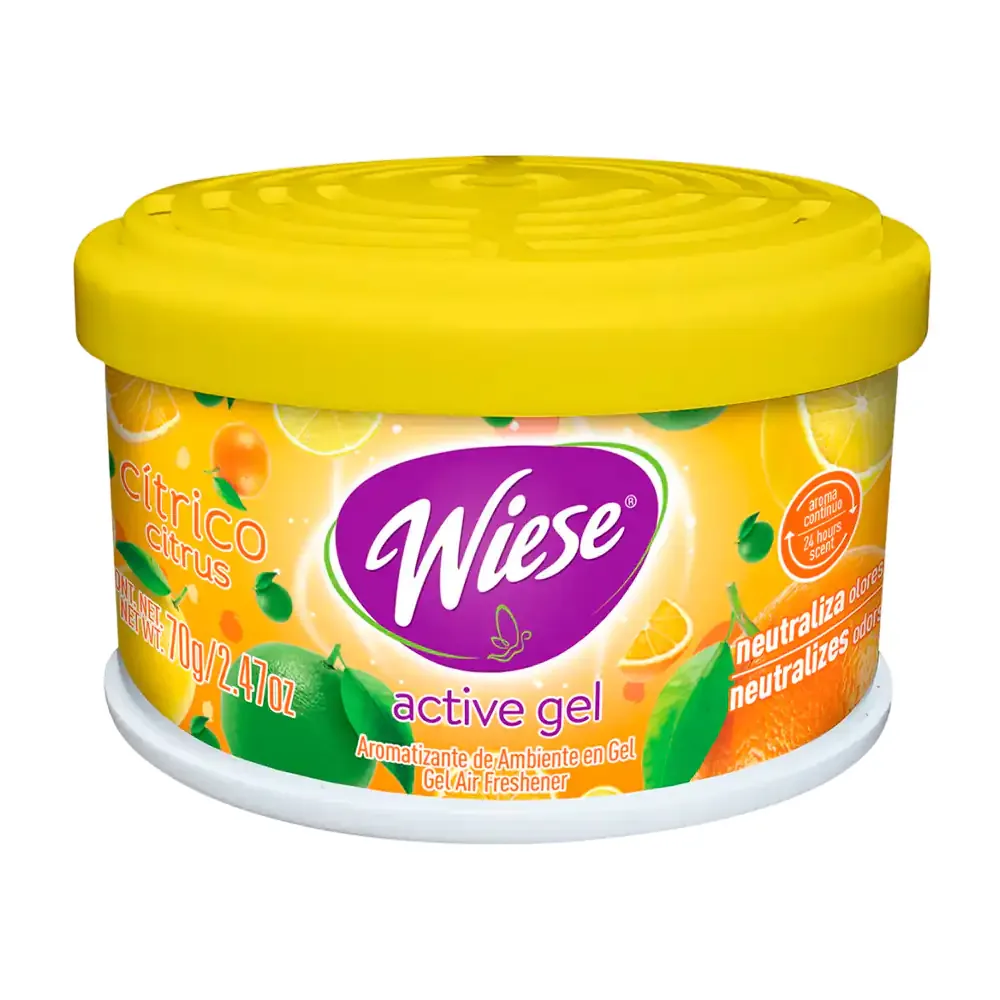 1pza wiese aromatizante ambiental en gel aroma cítrico 70g / 501637