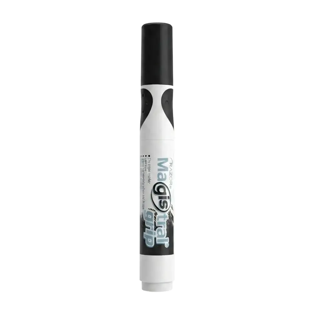 1pza marcador negro magistral grip para pinzarrón blanco / 490