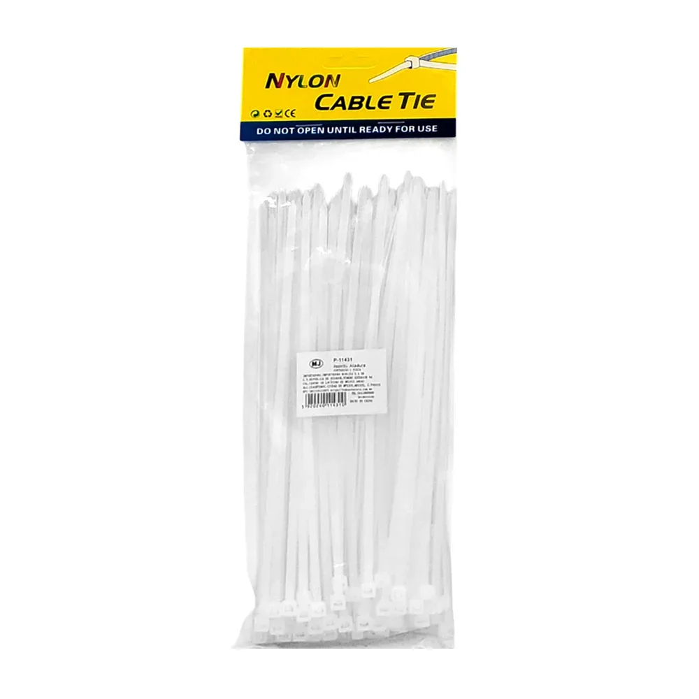 Paquete con cinchos de plástico transparentes, con medida de 20cm, usos varios