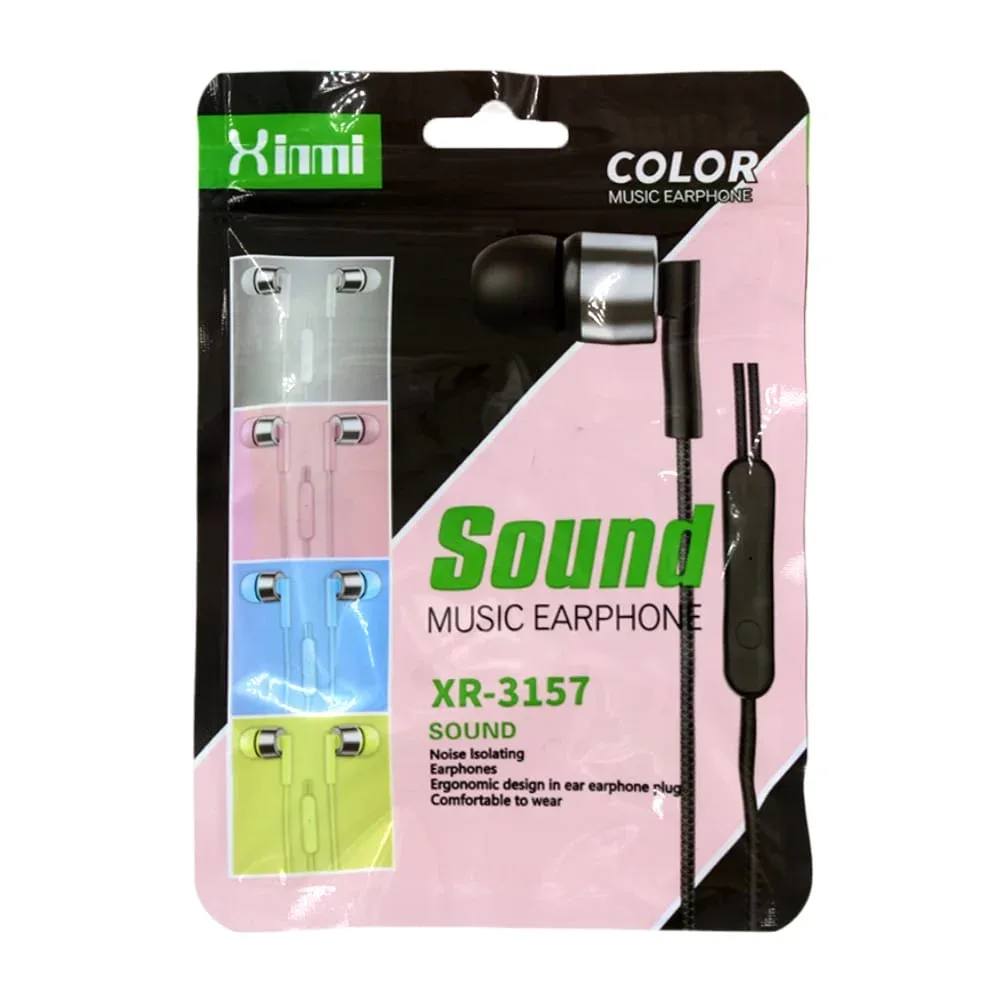 Audífonos alámbricos multifuncional manos libres con entrada auxiliar 3.5mm, variedad de colores / xr-3157