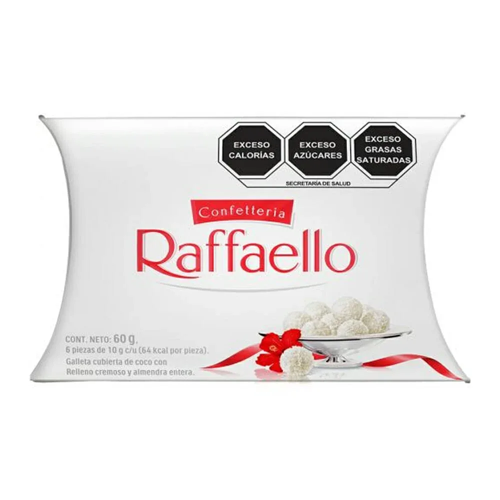 Caja con chocolates raffaello con 6pz / t6